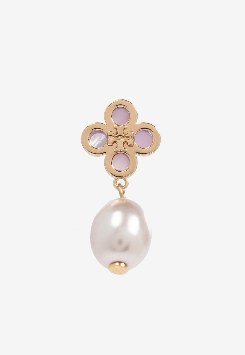 Tory Burch Kira Clover Pearl Drop Earrings Gold 164636 0-700