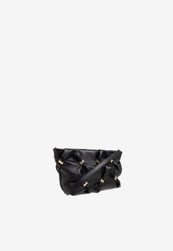 Salvatore Ferragamo Mini Vara Bow Nappa Leather Shoulder Bag Black 220835 MINI BAG 780104-NERO