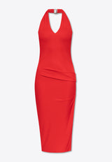 Jacquemus Pasadena Halterneck Midi Dress Red 251DR232 1026-471