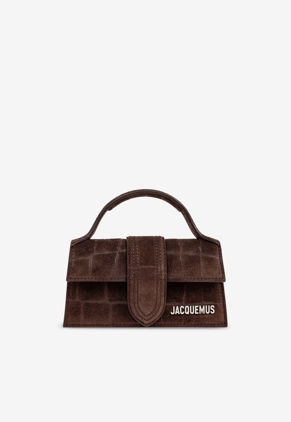 Jacquemus Mini Bambino Suede Top Handle Bag Brown 213BA006 3243-880