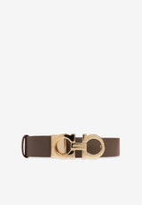 Salvatore Ferragamo Adjustable and Reversible Gancini Belt Taupe 23A565 DONNA H 25 780383-CLAY