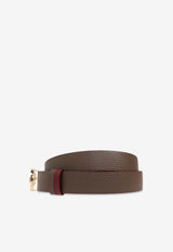 Salvatore Ferragamo Adjustable and Reversible Gancini Belt Taupe 23A565 DONNA H 25 780383-CLAY