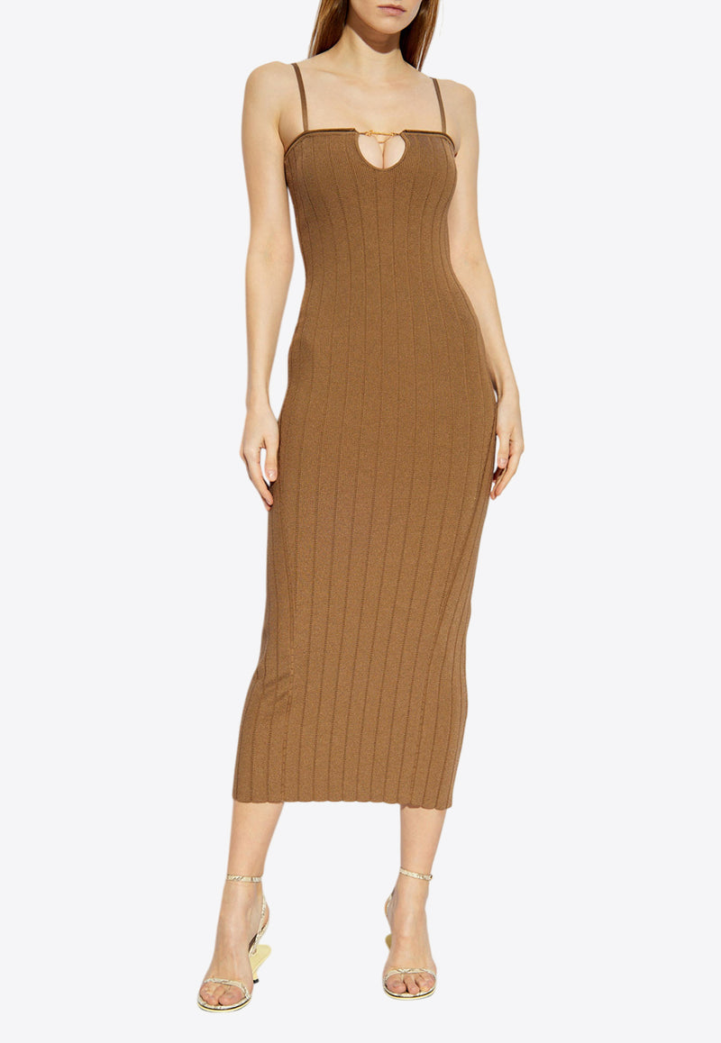 Jacquemus The Sierra Midi Dress Brown 241KN358 2355-150