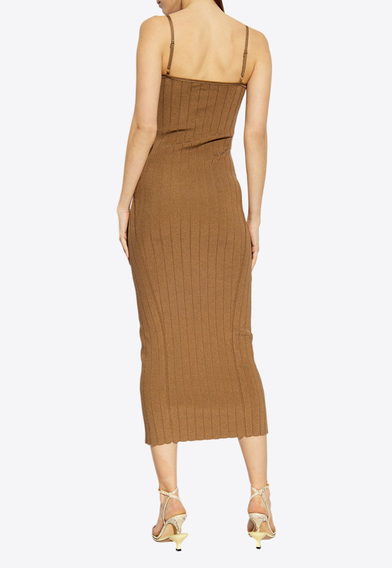 Jacquemus The Sierra Midi Dress Brown 241KN358 2355-150