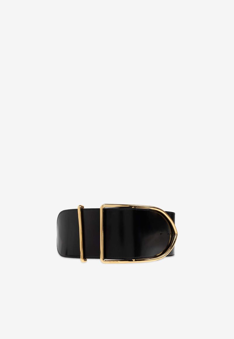 Jacquemus The Maxi Bambino Leather Belt Black 243AC342 3128-990