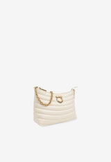 Salvatore Ferragamo Mini Quilted Leather Crossbody Bag Cream 220821 MINI BAG 780255-MASCARPONE