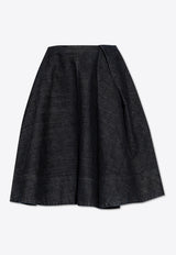 Jacquemus The Salon de-Nîmes Flared Denim Skirt Navy 251DE071 1782-390