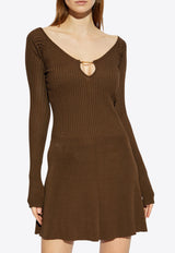 Jacquemus The Pralù Scalloped Mini dress Brown 251KN356 2424-880