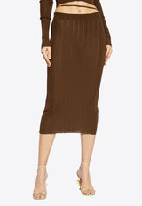 Jacquemus La Jupe Pralù Midi Skirt Brown 251KN362 2424-880