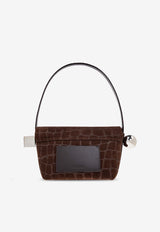 Jacquemus The Rond Carré Suede Shoulder Bag Brown 243BA383 3243-880