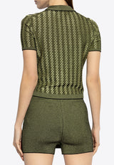 Jacquemus The Marino Cropped Top Green 251KN597 2433-090