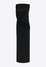 Jacquemus The Peplo Boatneck Maxi Dress Black 251DR230 2381-990