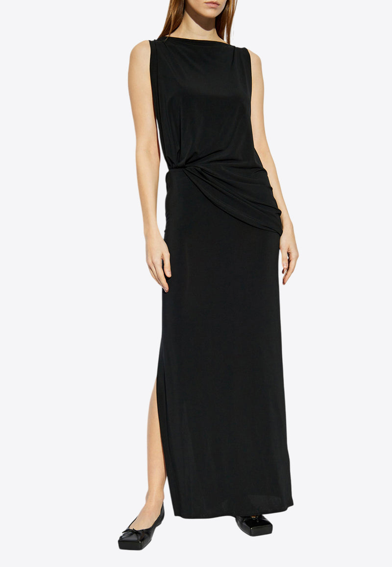 Jacquemus The Peplo Boatneck Maxi Dress Black 251DR230 2381-990