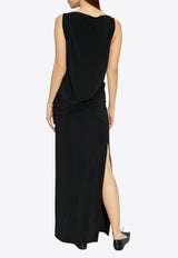 Jacquemus The Peplo Boatneck Maxi Dress Black 251DR230 2381-990