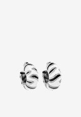 Jacquemus The Zebra Hoop Earrings with Rhinestones White 251JW726 5100-9DZ