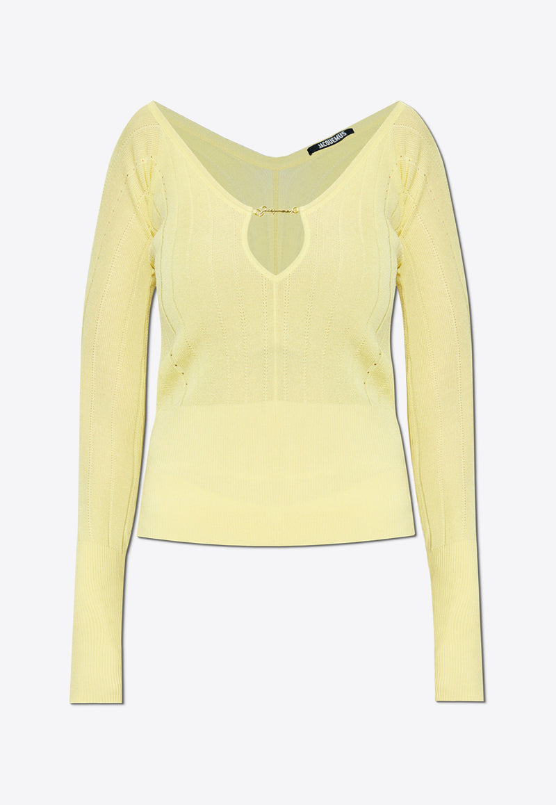 Jacquemus The Pralù Scalloped Top Yellow 251KN357 2424-210