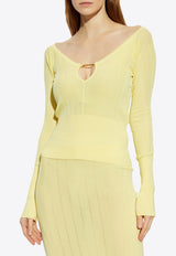 Jacquemus The Pralù Scalloped Top Yellow 251KN357 2424-210