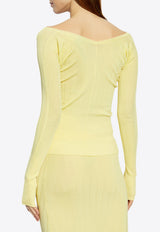 Jacquemus The Pralù Scalloped Top Yellow 251KN357 2424-210