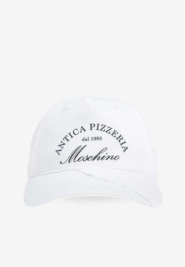 Moschino Logo Baseball Cap White 251ZZ A3602 0227-1001