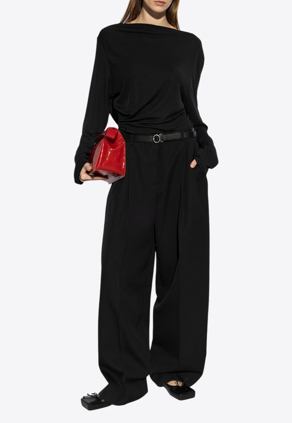 Jacquemus The Croisière Draped Top Black 251TO121 1026-990