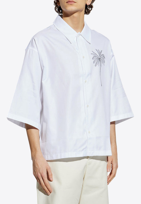 Jacquemus The Aloe Palm Print Shirt White 255SH112 1727-2CM