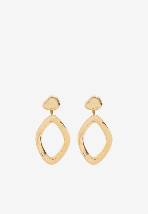 Max Mara Gommoso Oval Drop Earrings Gold GOMMOSO 2514751072-001