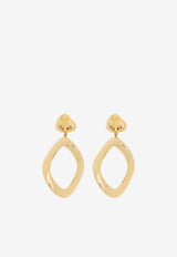 Max Mara Gommoso Oval Drop Earrings Gold GOMMOSO 2514751072-001