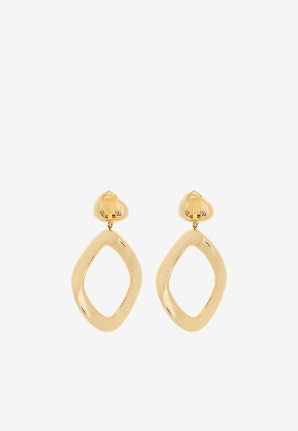 Max Mara Gommoso Oval Drop Earrings Gold GOMMOSO 2514751072-001