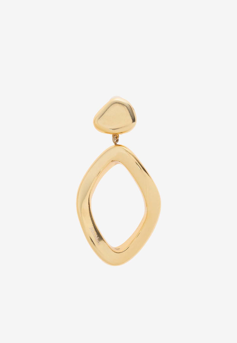 Max Mara Gommoso Oval Drop Earrings Gold GOMMOSO 2514751072-001