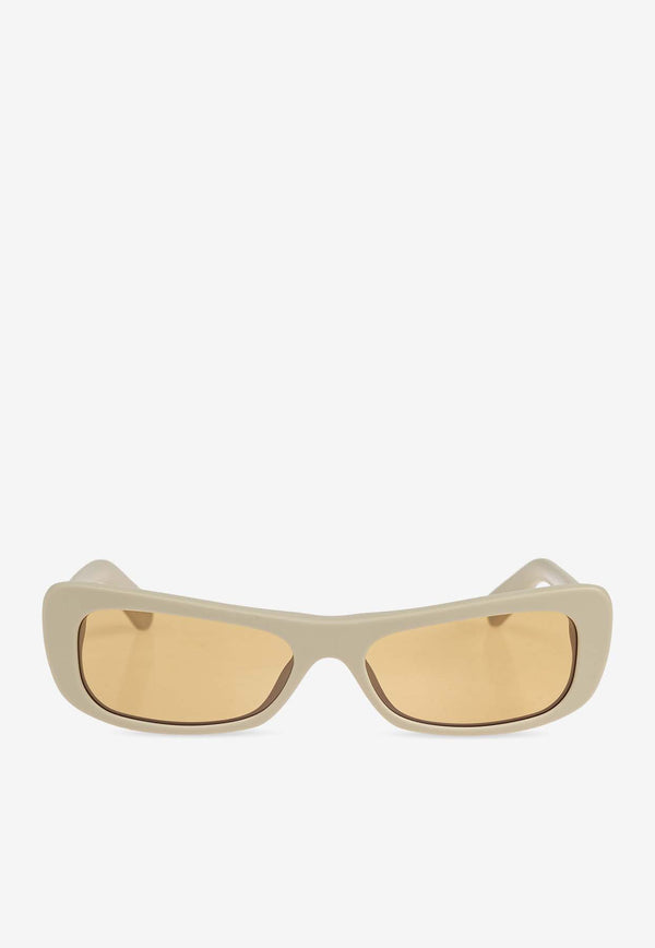 Jacquemus Capri Rectangular Sunglasses Yellow JAC55 0-C7SUN