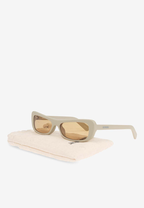 Jacquemus Capri Rectangular Sunglasses Yellow JAC55 0-C7SUN