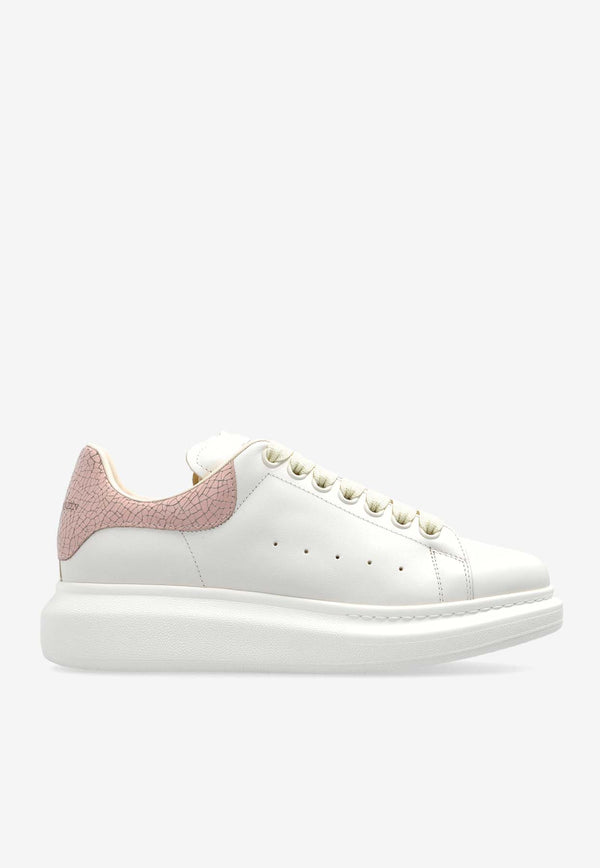 Alexander McQueen Oversized Leather Low-Top Sneakers White 553770 WIACU-9050