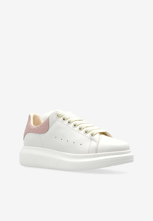 Alexander McQueen Oversized Leather Low-Top Sneakers White 553770 WIACU-9050