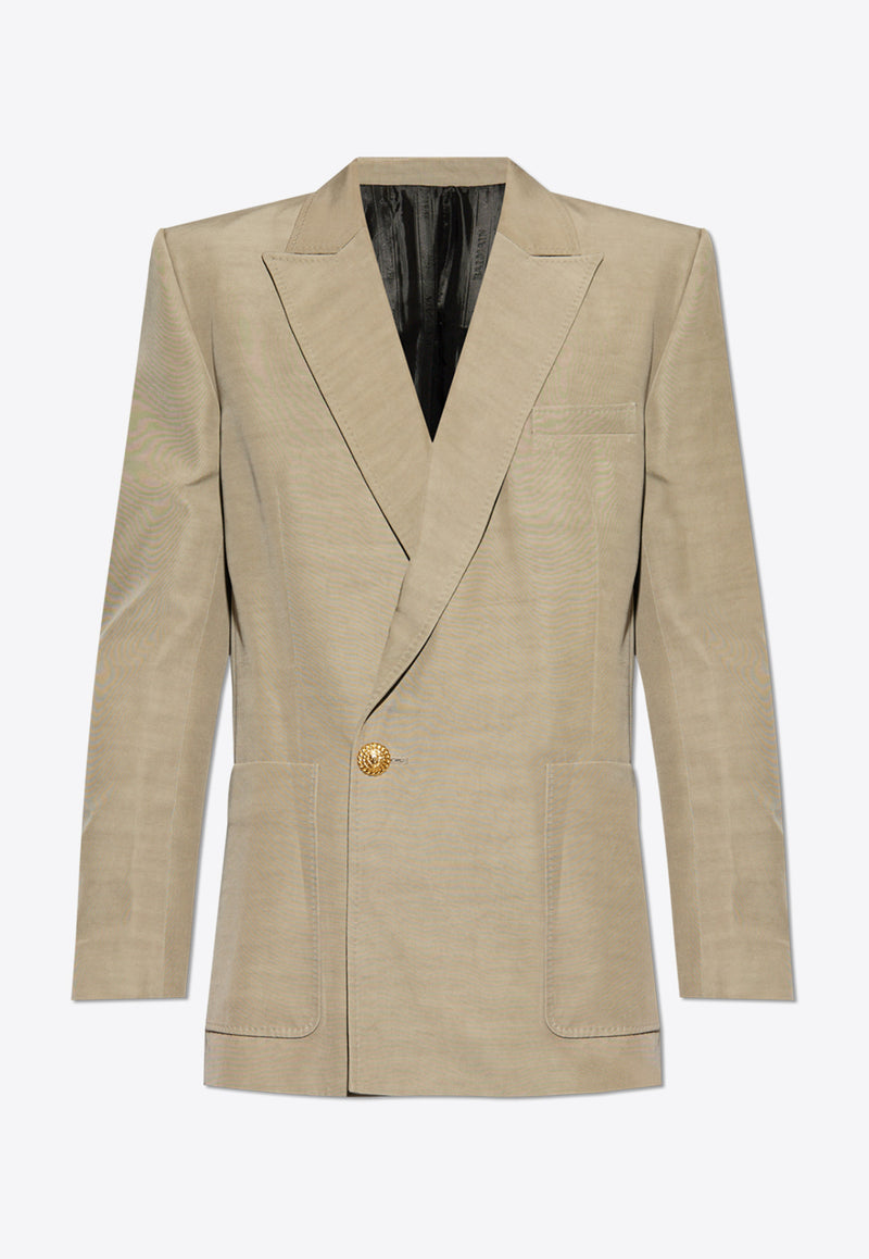 Balmain Tailored Cupro Jacket Beige EH1SG201 VH50-8AJ