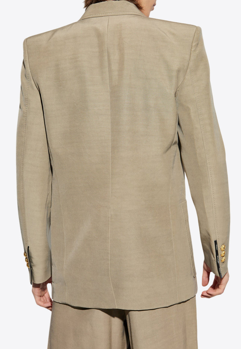 Balmain Tailored Cupro Jacket Beige EH1SG201 VH50-8AJ