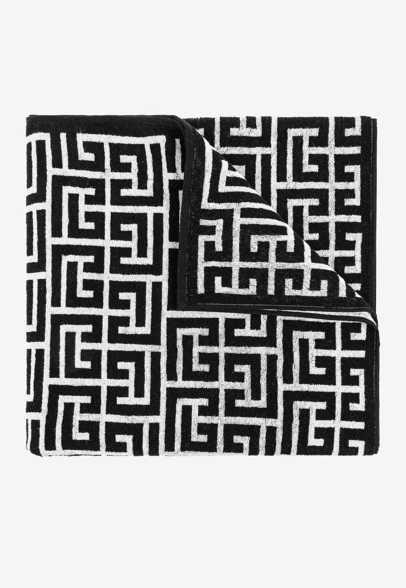 Balmain PB Labyrinth Beach Towel Black BWP001630 0-104