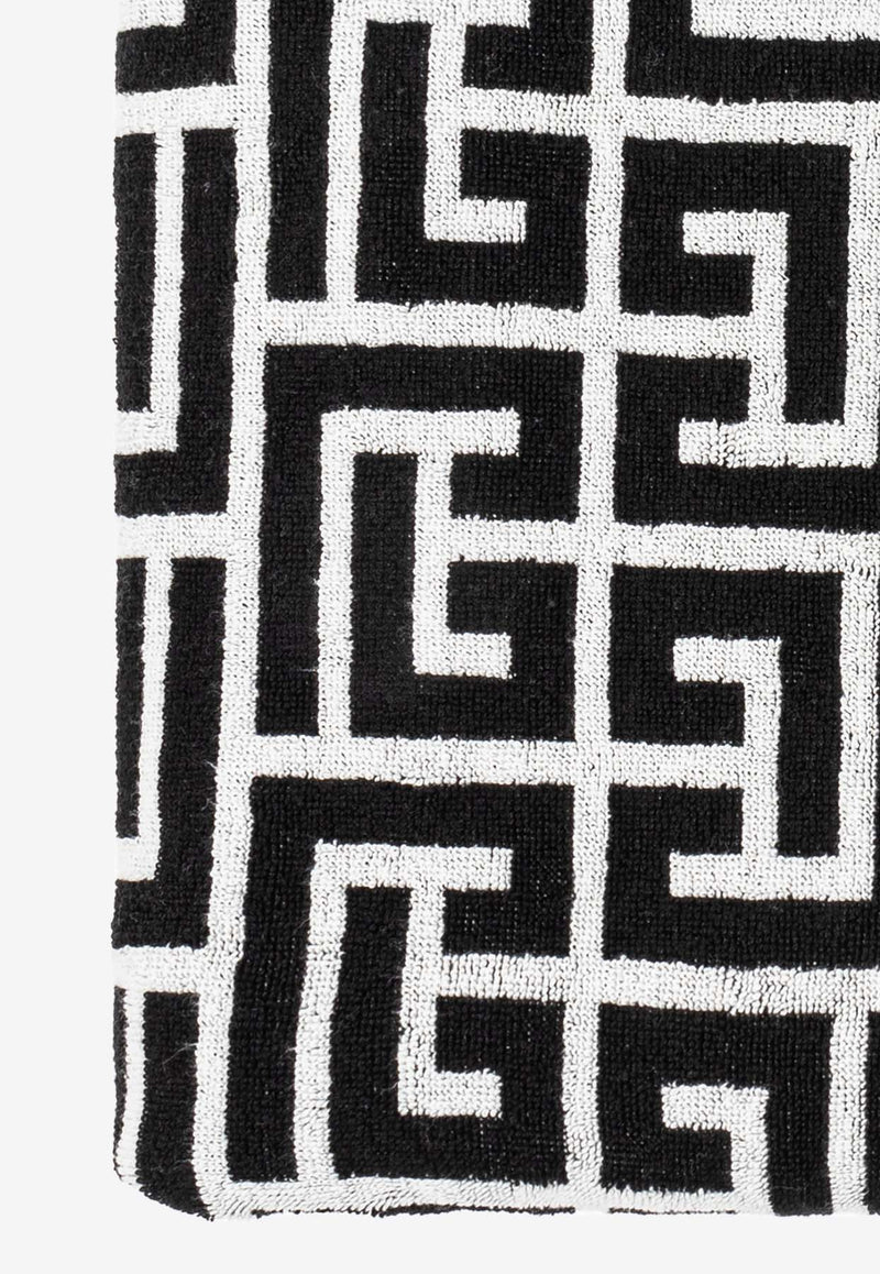 Balmain PB Labyrinth Beach Towel Black BWP001630 0-104