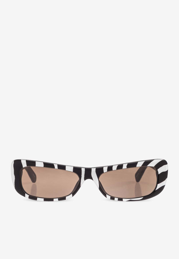 Jacquemus Capri Rectangular Sunglasses Gray JAC55 0-C8SUN