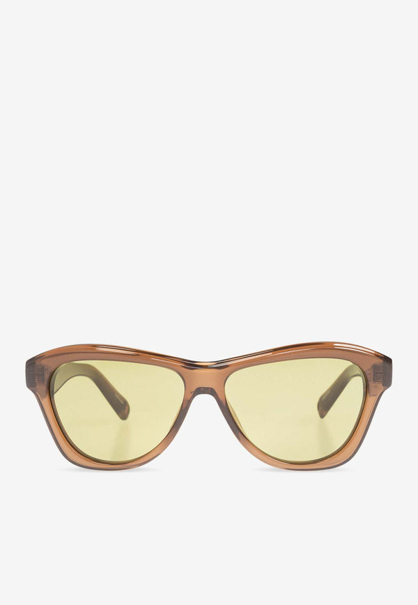 Jacquemus Logo Print Round Sunglasses Green JAC59 0-C2SUN