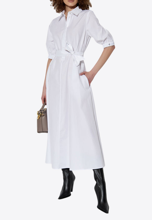 Max Mara Hoyo Midi Shirt Dress White HOYO 2511221152-001