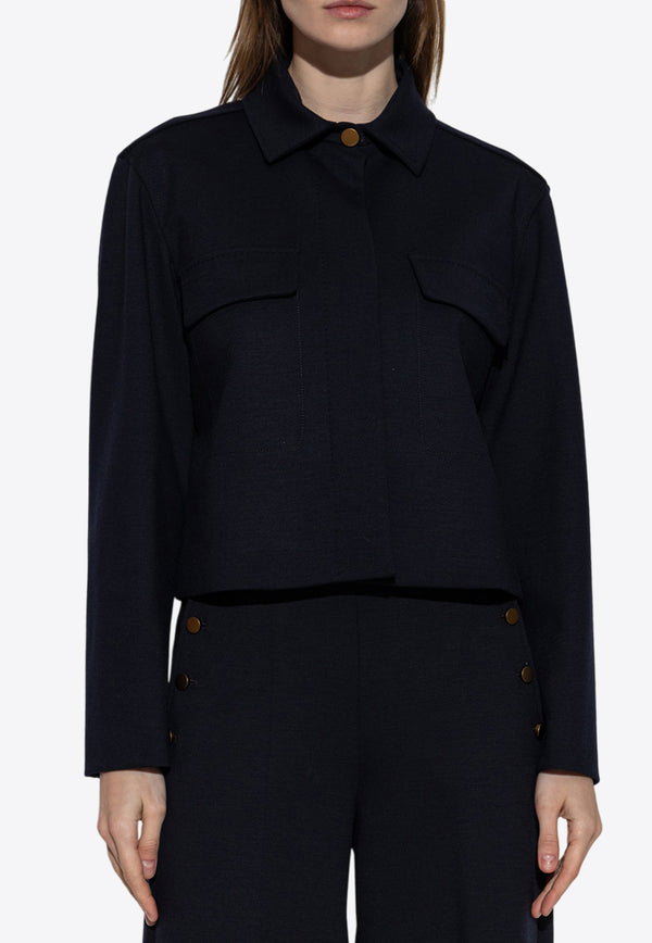 Max Mara Talamo Cropped Jacket Navy TALAMO 2511911021-003