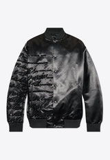 Balmain Embellished Bomber Jacket Black EH1TF918 PC70-EAW