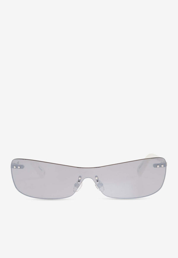 Jacquemus Mirada Shield Sunglasses Gray JAC69 0-C3SUN