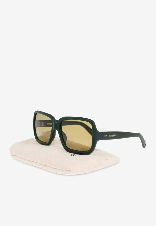 Jacquemus Cabana Square Sunglasses Yellow JAC86 0-C3SUN