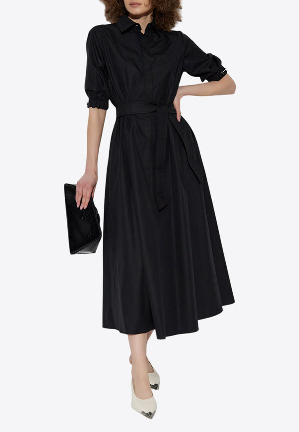 Max Mara Hoyo Midi Shirt Dress Black HOYO 2511221152-003