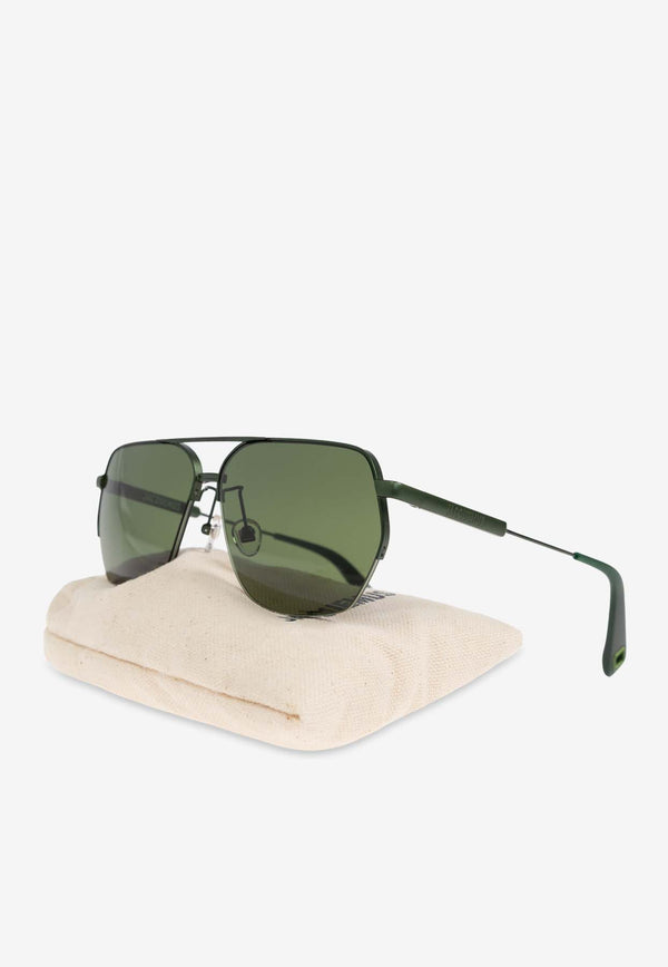 Jacquemus Flat Aviator Sunglasses Green JAC67 0-C4SUN