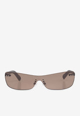 Jacquemus Shield Logo Sunglasses Gray JAC69 0-C1SUN