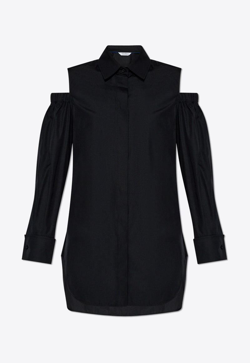 Max Mara Ragni Cold-Shoulder Shirt Black RAGNI 2511191032-003