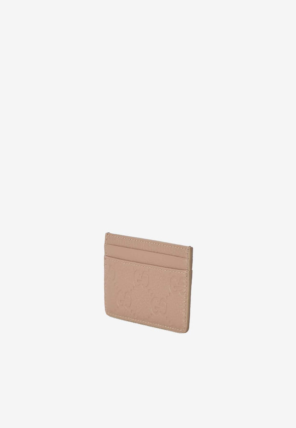 Gucci GG Emblem Leather Cardholder Beige 815883-AAEEM-1523