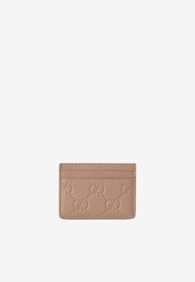 Gucci GG Emblem Leather Cardholder Beige 815883-AAEEM-1523